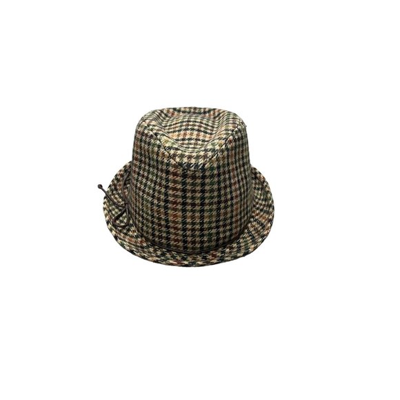 Four Buttons by San Diego Hat Co Womens Wool Blend  Houndstooth Trilby Hat - Picture 1 of 8